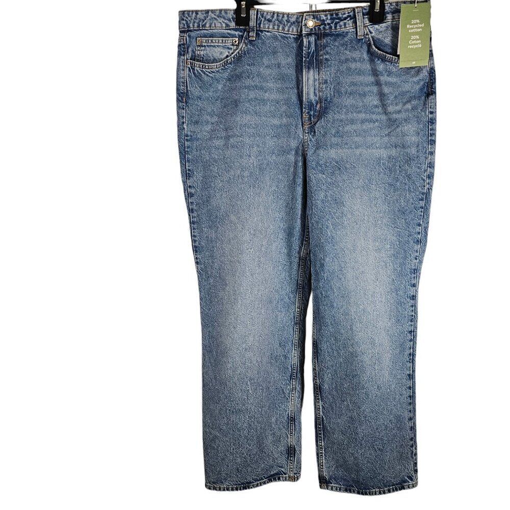 H&M Medium Blue Wide-Leg Denim Jeans